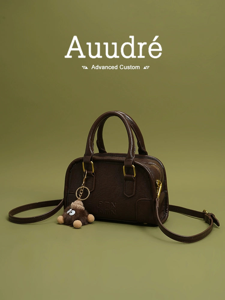 Auudre Retro Textured Handbags Women 2025 New Arrival Spring and Summer All-Match Crossbody Bag Classy Work Clothing Small Carrying Bag