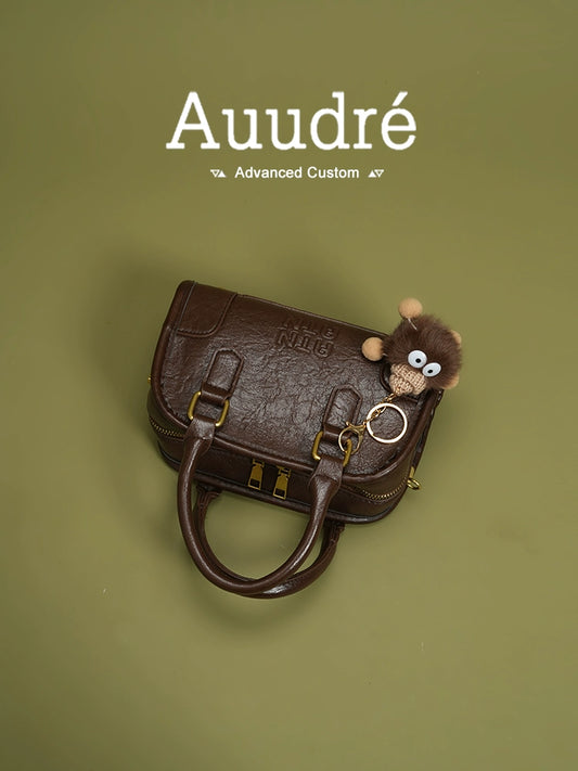 Auudre Retro Textured Handbags Women 2025 New Arrival Spring and Summer All-Match Crossbody Bag Classy Work Clothing Small Carrying Bag