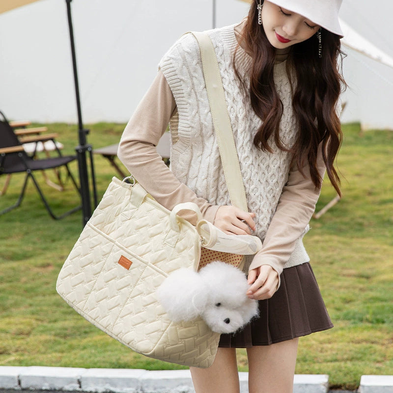 Cat Bag Portable Breathable Shoulder Small Size Dogs Handbag Light Canvas Cat and Pet Crossbody Backpack