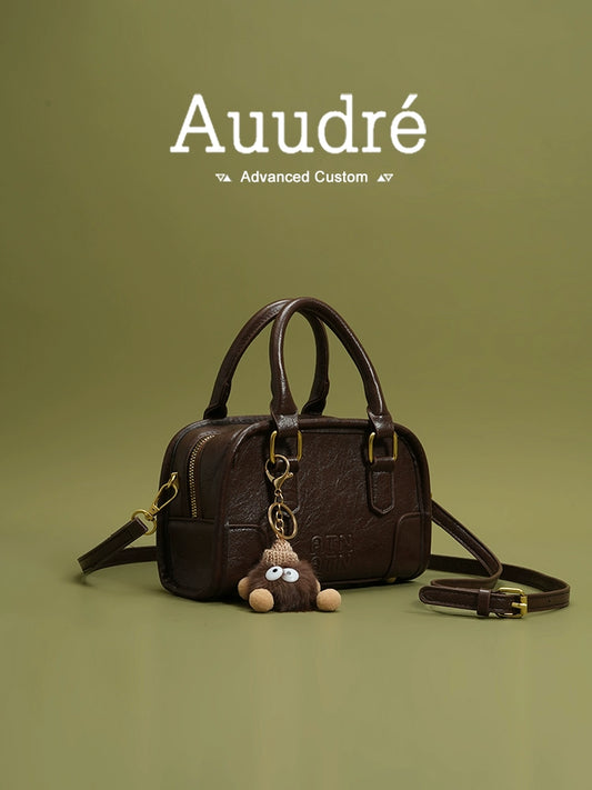 Auudre Retro Textured Handbags Women 2025 New Arrival Spring and Summer All-Match Crossbody Bag Classy Work Clothing Small Carrying Bag