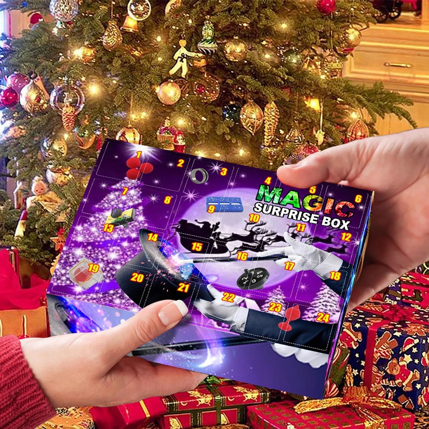 Christmas Hand-Torn Calendar Gift Box Surprise Calendar Creative Christmas Toys, Countdown to Christmas Hand Torn Surprise Box