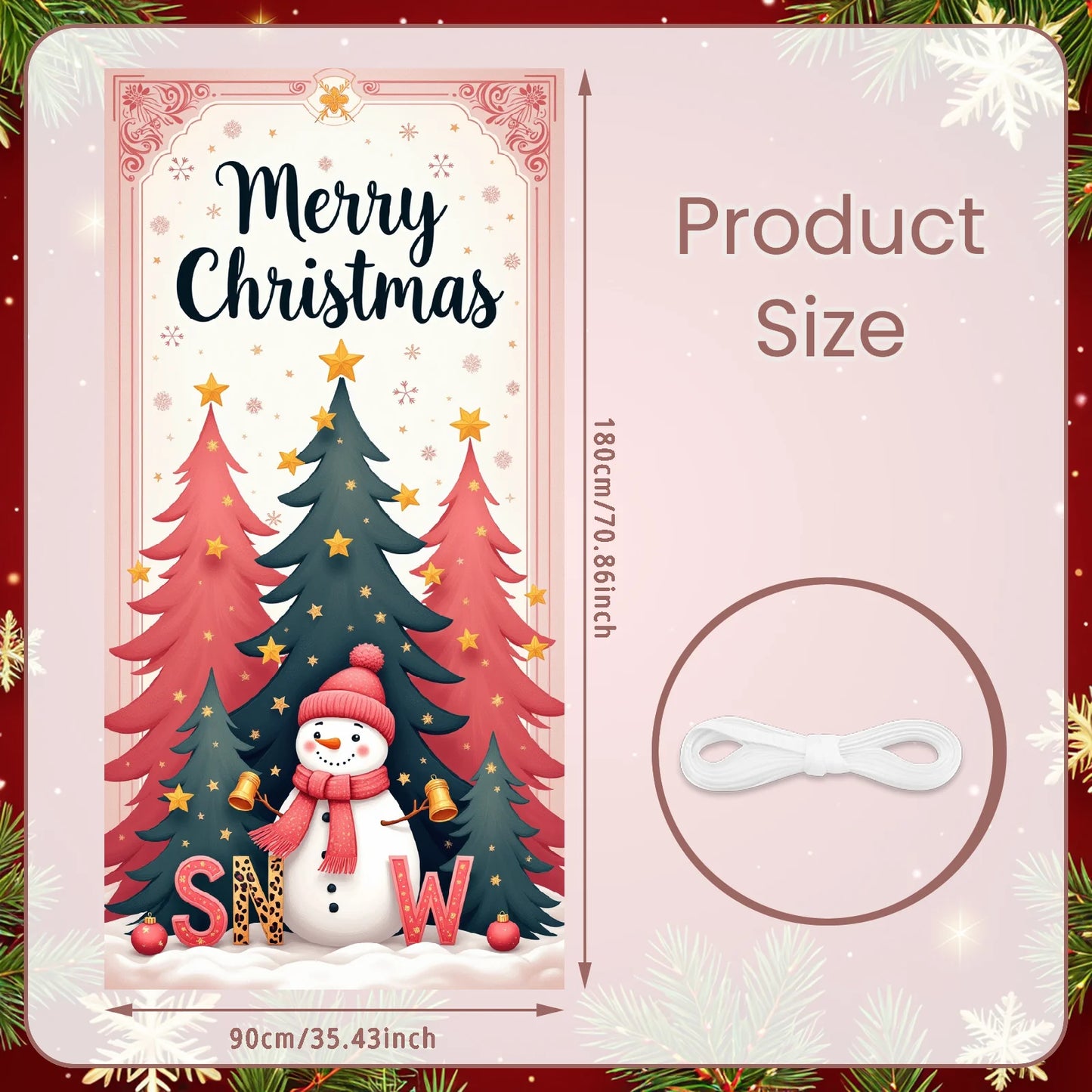 Christmas Hanging Flag Porch Door Banner Christmas Decorations For Home 2025 Ornaments Xmas Gifts Navidad New Year Decor 2026