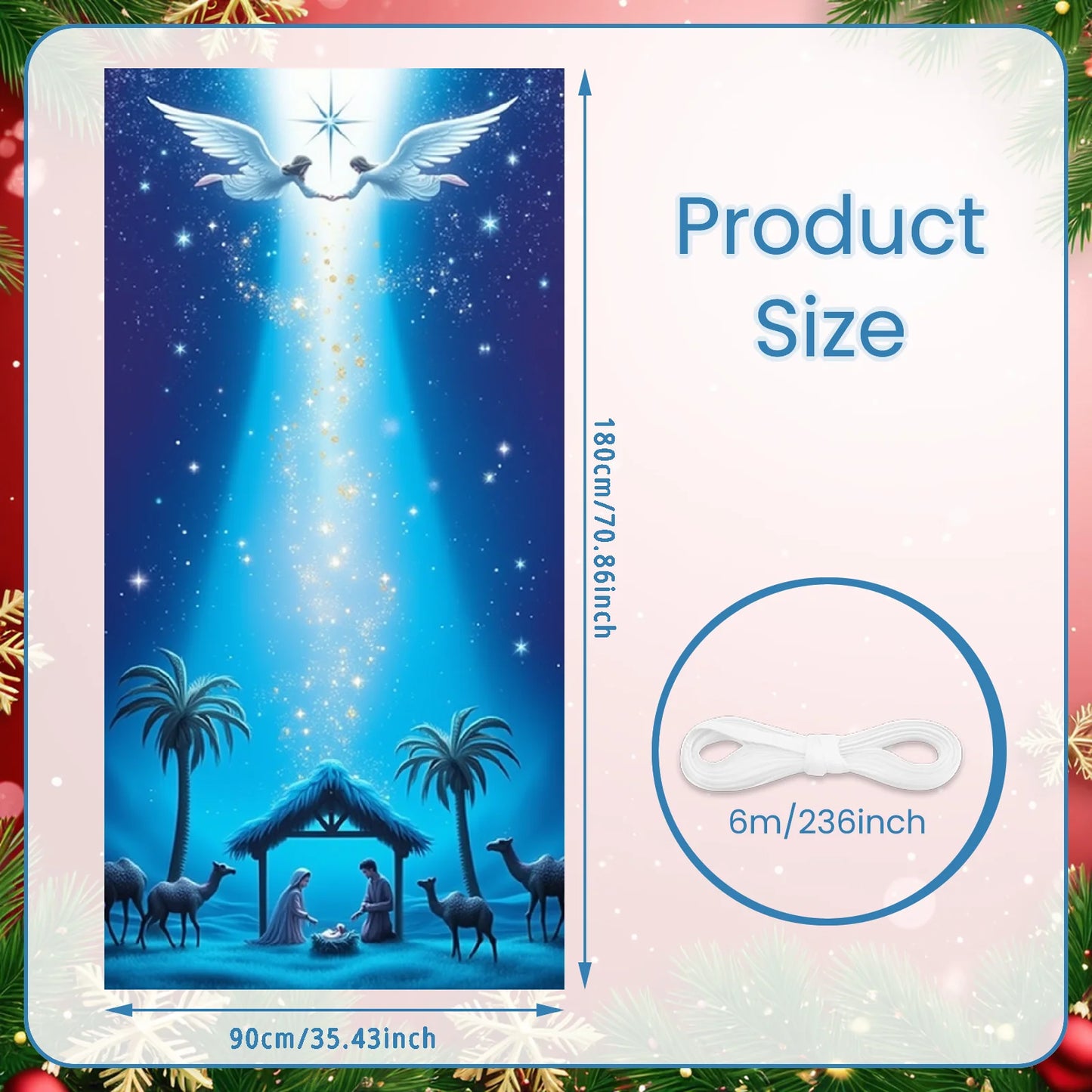 Christmas Hanging Flag Porch Door Banner Christmas Decorations For Home 2025 Ornaments Xmas Gifts Navidad New Year Decor 2026