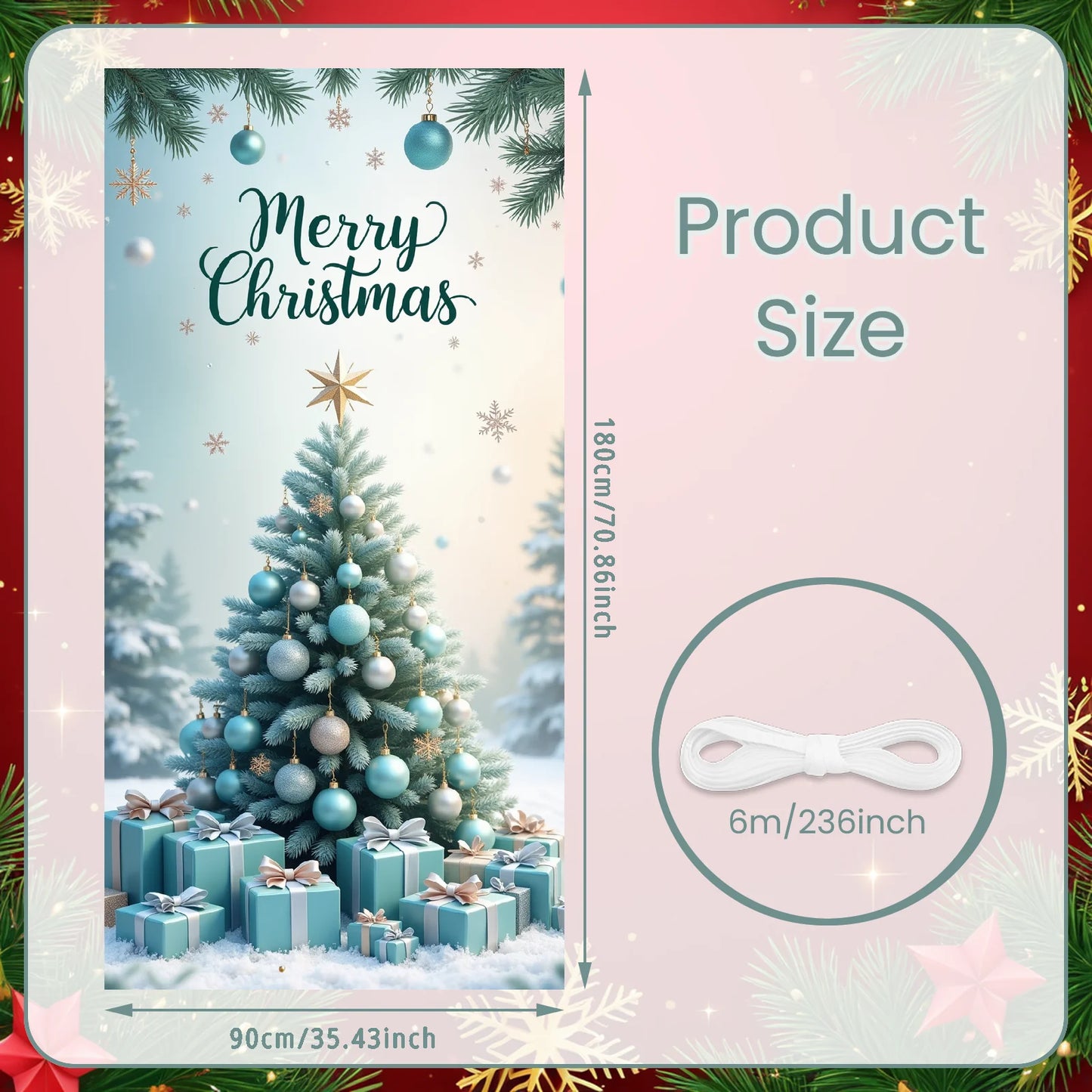 Christmas Hanging Flag Porch Door Banner Christmas Decorations For Home 2025 Ornaments Xmas Gifts Navidad New Year Decor 2026