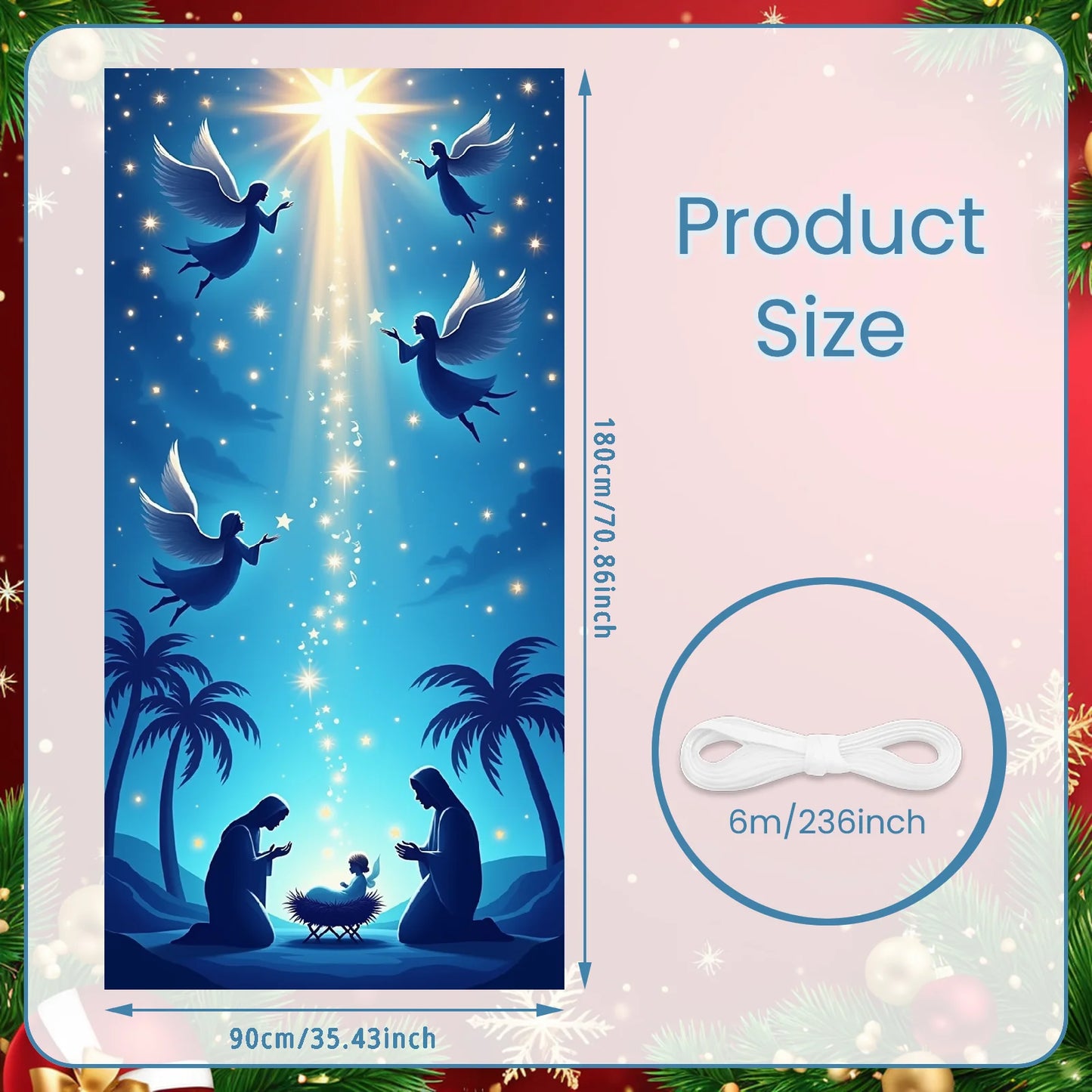 Christmas Hanging Flag Porch Door Banner Christmas Decorations For Home 2025 Ornaments Xmas Gifts Navidad New Year Decor 2026