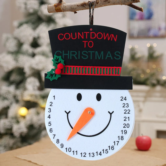 Christmas Felt Calendar Advent Santa Claus Snowman Xmas Ornaments Merry Christmas Decoration 2024 Navidad Happy New Year 2025