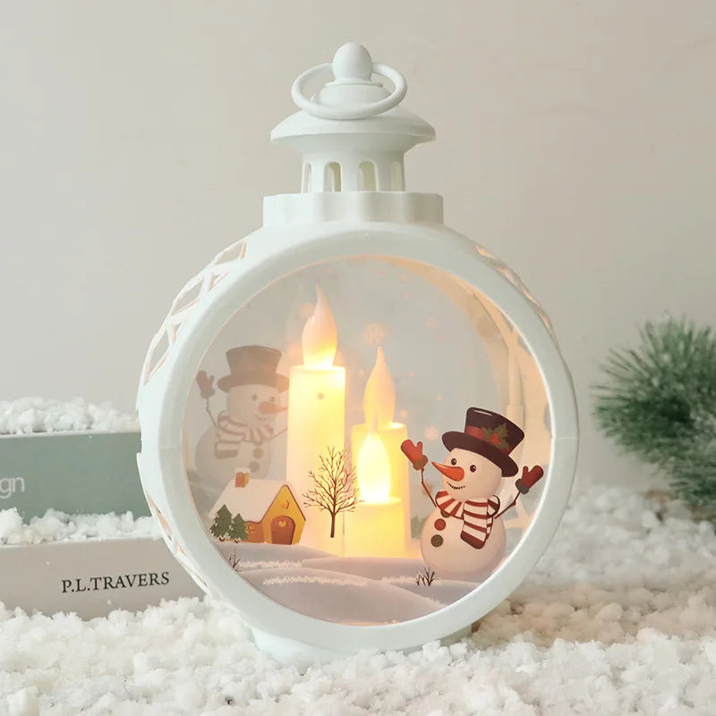 Christmas decorations retro night lights luminous gifts window ornaments desktop layout props atmosphere pendant desk decoration