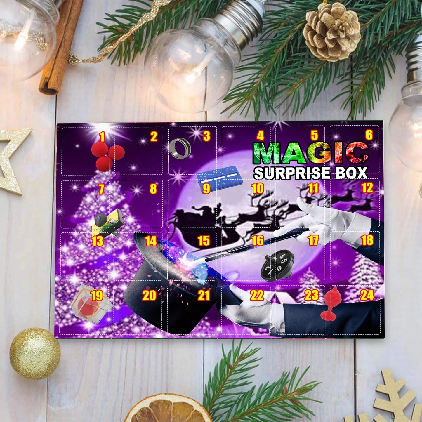 Christmas Hand-Torn Calendar Gift Box Surprise Calendar Creative Christmas Toys, Countdown to Christmas Hand Torn Surprise Box