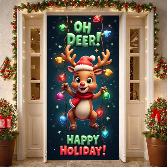 Christmas Hanging Flag Porch Door Banner Christmas Decorations For Home 2025 Ornaments Xmas Gifts Navidad New Year Decor 2026