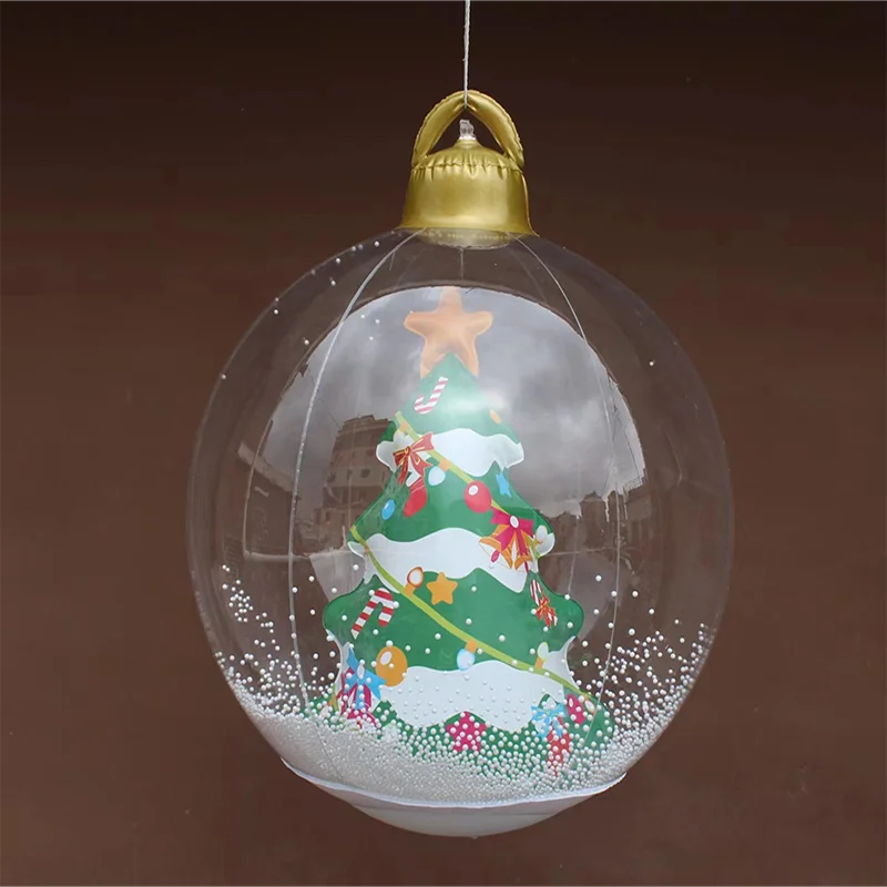 Christmas Inflatable Luminous LED Transparent Ball Decoration Outdoor Indoor Hanging Decor Giant Light Glow Large Balls Balloon